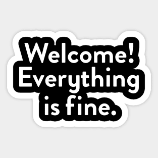 Welcome! Sticker